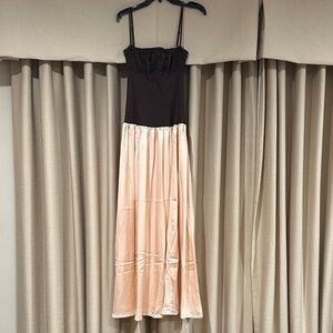 Weworewhat ruffle corset maxi dress